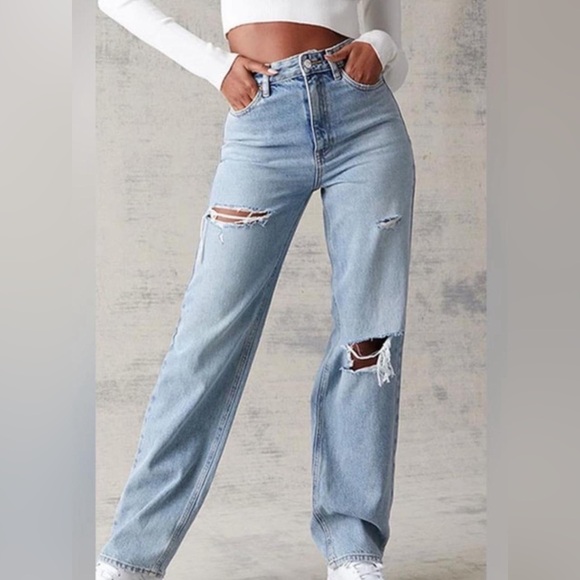 Pacsun Ripped 90’s Boyfriend Jeans - Size 22 - Picture 1 of 5
